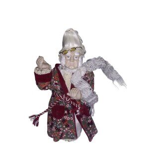 VTG Kurt Adler Ebenezer Scrooge Porcelain Holiday 8 Inch Ornament 1984